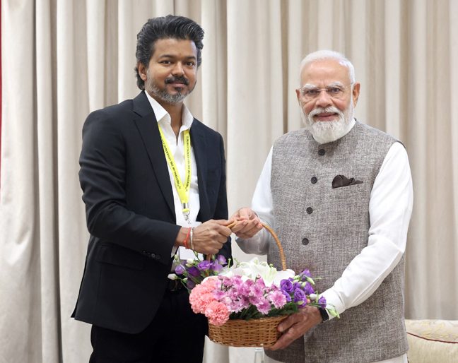 पीएम मोदी से मिले तमिलनाडु के मुख्यमंत्री विजय, विकास और केंद्र-राज्य समन्वय पर हुई चर्चा