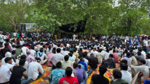 ईको गार्डन में छात्रों की जनसभा, निष्पक्ष जांच और पारदर्शी परीक्षा व्यवस्था की मांग